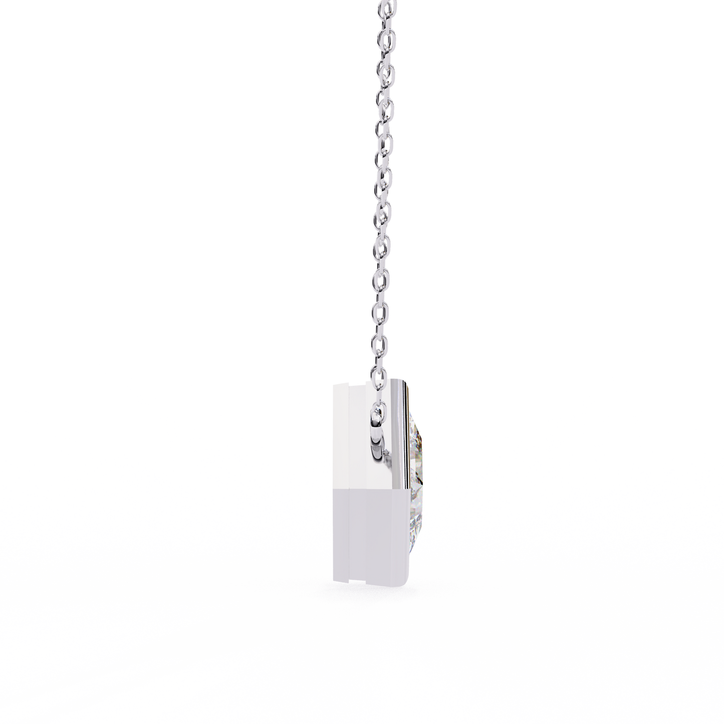 2.00 carat princess cut diamond solitaire pendant necklace - classic fine jewelry