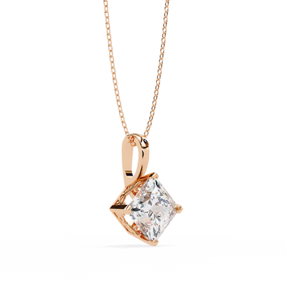 2.25 Carat Princess Cut Diamond Solitaire Pendant Necklace – Luxury Jewelry