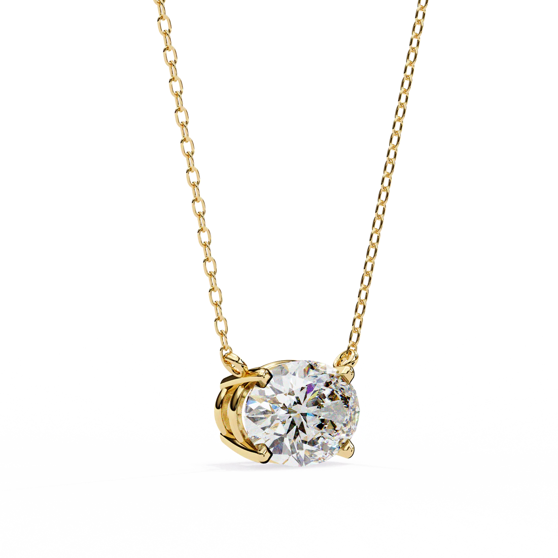 1.75 carat oval cut solitaire diamond pendant necklace – premium fine jewelry