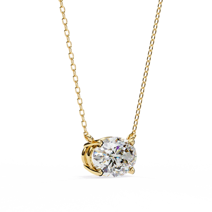 1.75 Carat Oval Cut Solitaire Diamond Pendant Necklace – Premium Fine Jewelry
