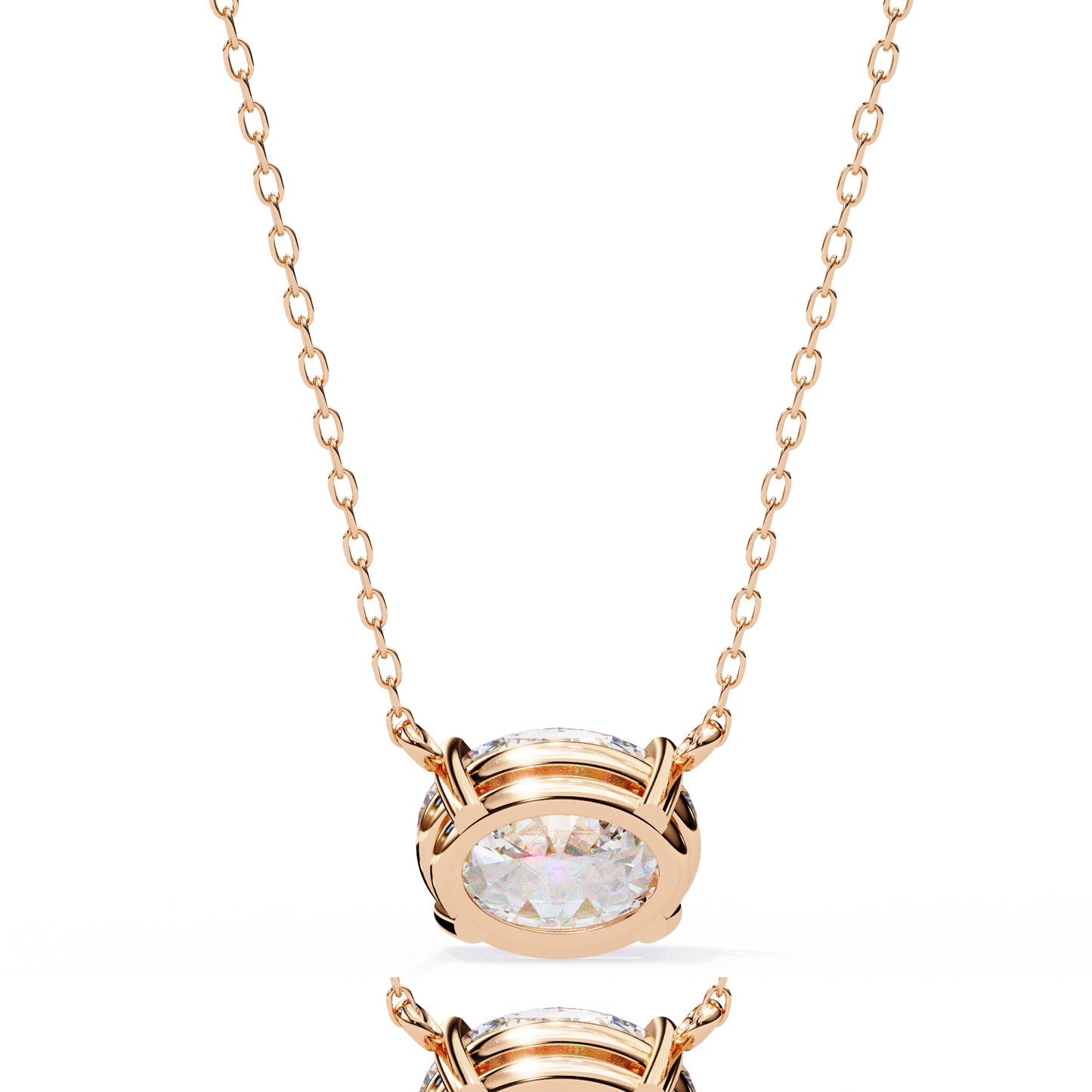 ivy grace oval diamond pendant