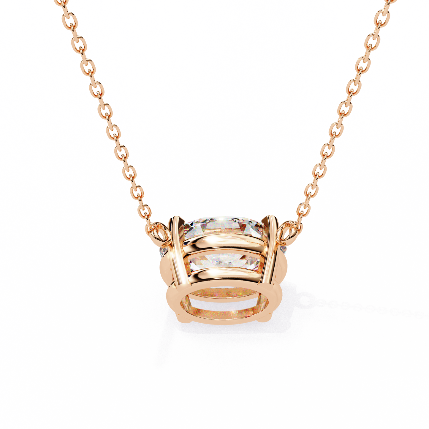 lgd solitaire pendant oval stone (1.66ct) in 14k gold without chain