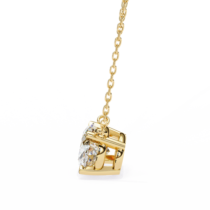 LGD Solitaire Pendant Oval Stone (1.66ct) In 14K Gold Without Chain