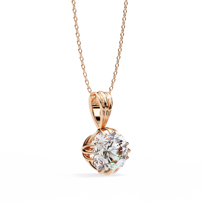 2.00 Carat Round Brilliant Cut Solitaire Diamond Pendant – Elegant Fine Jewelry