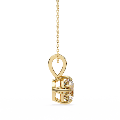 LGD Pendant Round Stone (2.04ct) In 14K Gold Without Chain