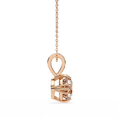 LGD Pendant Round Stone (2.04ct) In 14K Gold Without Chain