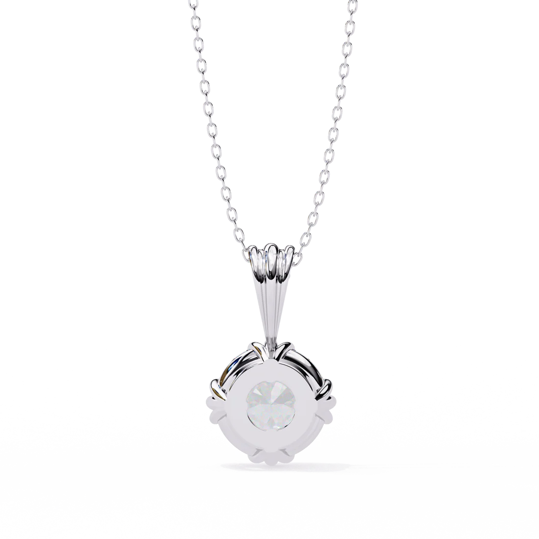 2.00 carat round brilliant cut solitaire diamond pendant – elegant fine jewelry