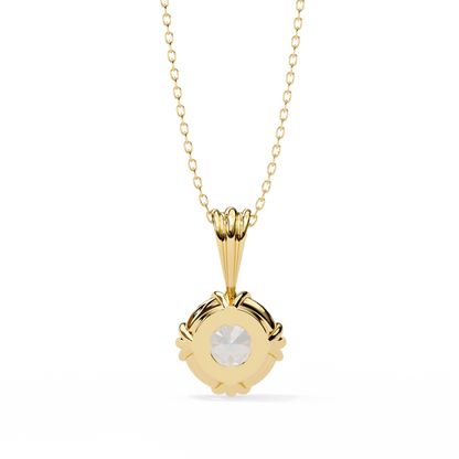 LGD Pendant Round Stone (2.04ct) In 14K Gold Without Chain