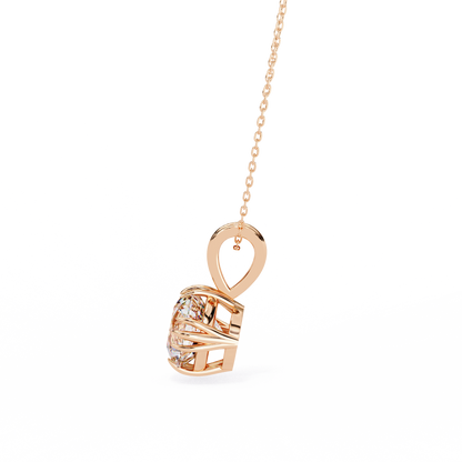 LGD Pendant Round Stone (2.04ct) In 14K Gold Without Chain