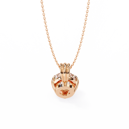 LGD Pendant Round Stone (2.04ct) In 14K Gold Without Chain
