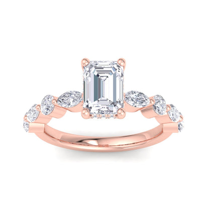 5.16 Carat Emerald Cut Solitaire Diamond Engagement Ring – Luxury Diamond Jewelry