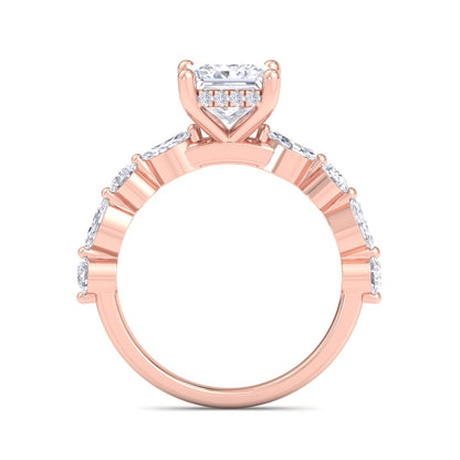 5.16 Carat Princess Cut Solitaire Diamond Engagement Ring – Luxury Diamond Jewelry