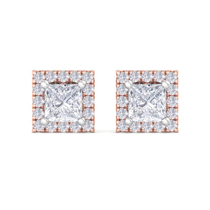 1.64 Carat Princess Cut Diamond Studs Earrings – Luxury Diamond Jewelry