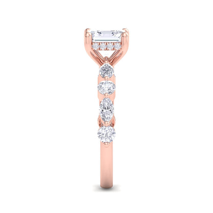 5.16 Carat Asscher Cut Solitaire Diamond Engagement Ring – Luxury Diamond Jewelry