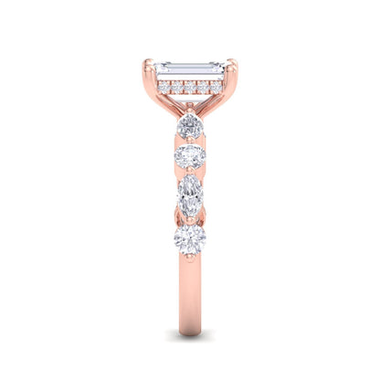 5.16 Carat Emerald Cut Solitaire Diamond Engagement Ring – Luxury Diamond Jewelry