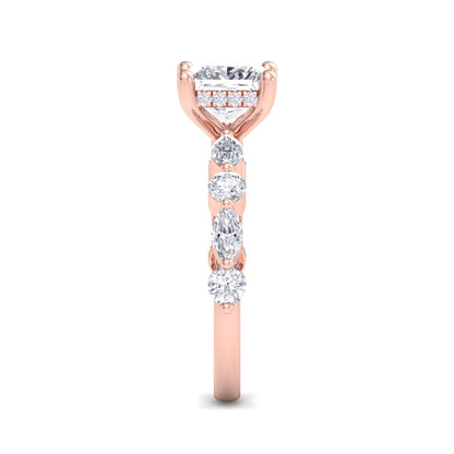 5.16 Carat Princess Cut Solitaire Diamond Engagement Ring – Luxury Diamond Jewelry