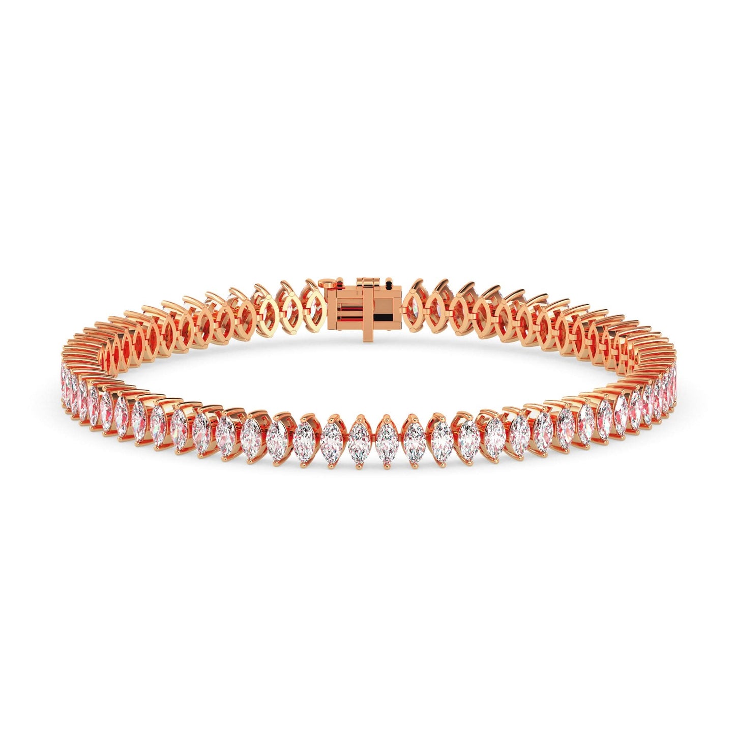 4.47 carat marquise cut diamond tennis bracelet – classic luxury jewelry
