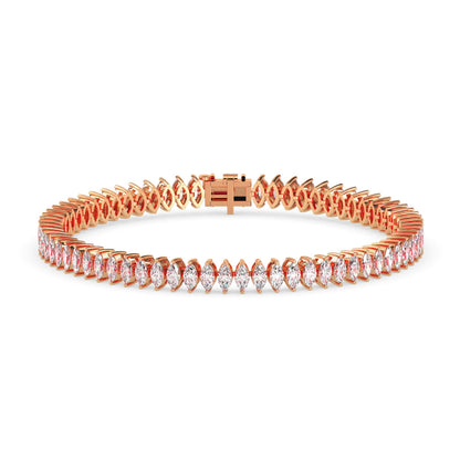 4.47 Carat Marquise Cut Diamond Tennis Bracelet – Classic Luxury Jewelry