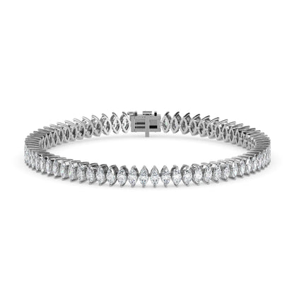 4.47 Carat Marquise Cut Diamond Tennis Bracelet – Classic Luxury Jewelry