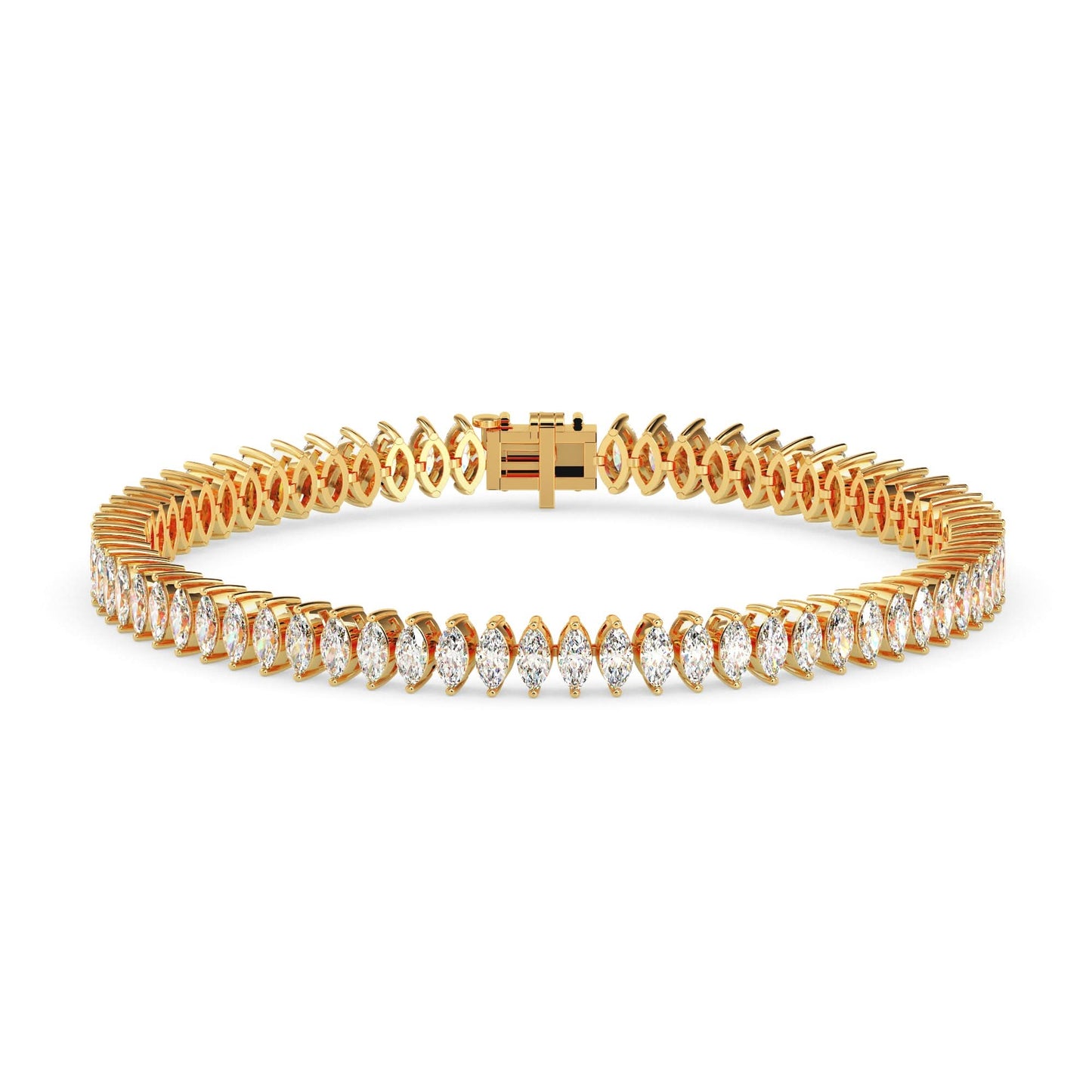 4.47 carat marquise cut diamond tennis bracelet – classic luxury jewelry