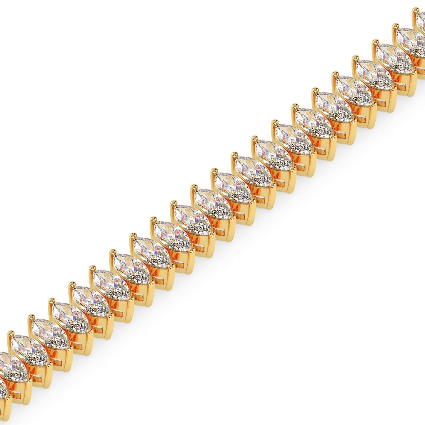 4.47 carat marquise cut diamond tennis bracelet – classic luxury jewelry