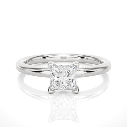 1 Carat Elena Charm Princess Cut Diamond Solitaire Engagement Ring for Women – Classic Bridal Jewelry