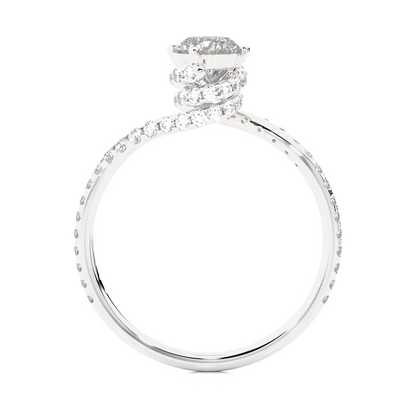 2.58 Carat Round Cut Hidden Halo Diamond Engagement Ring for Women – Elegant Bridal Jewelry