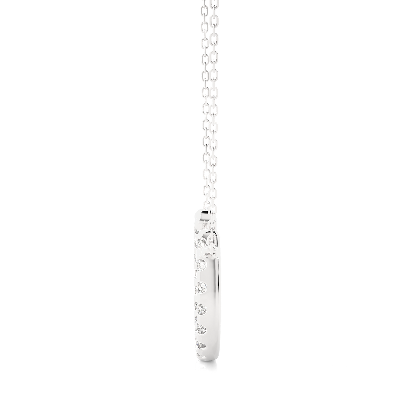 luminous round diamond pendant