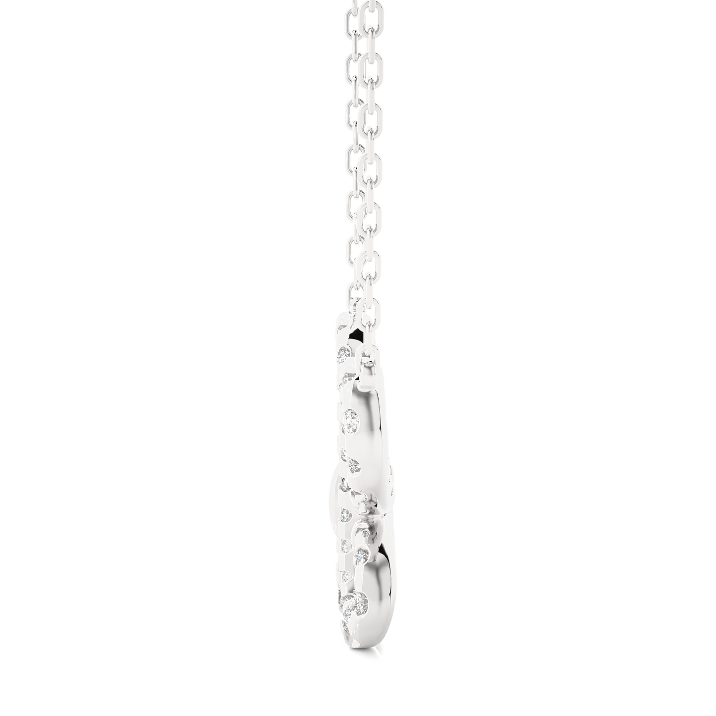 round cut butterfly pavé diamond pendant necklace – dainty jewelry for women