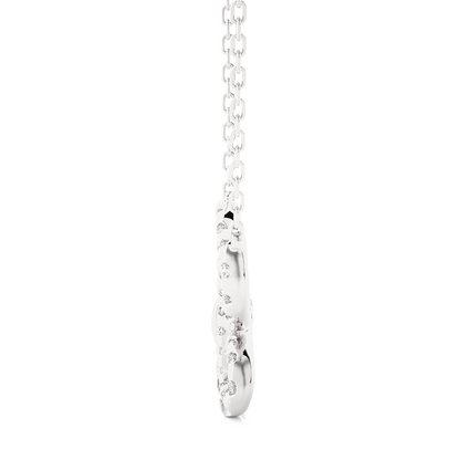 Round Cut Butterfly Pavé Diamond Pendant Necklace – Dainty Jewelry for Women