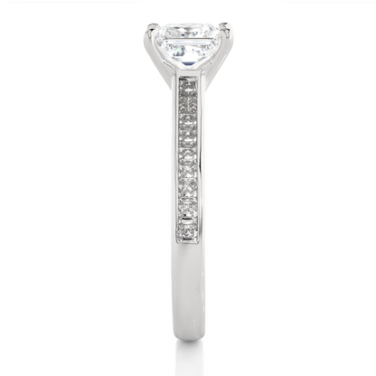 1.18 Carat Princess Cut Solitaire Diamond Engagement Ring for Women – Elegant Bridal Jewelry