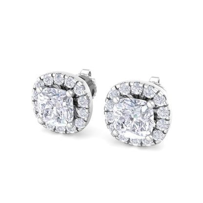 1.84 Carat Cushion Cut Diamond Studs Earrings – Luxury Diamond Jewelry