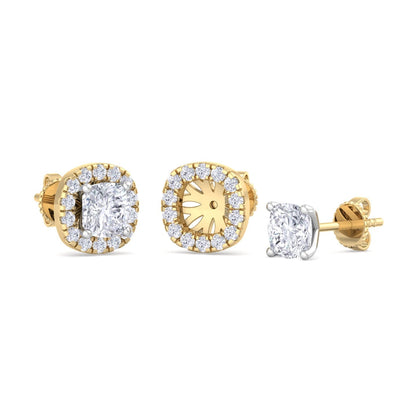 1.84 Carat Cushion Cut Diamond Studs Earrings – Luxury Diamond Jewelry