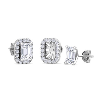 1.64 Carat Emerald Cut Diamond Studs Earrings – Luxury Diamond Jewelry