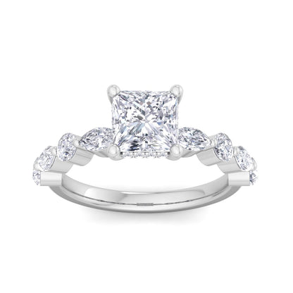 5.16 Carat Princess Cut Solitaire Diamond Engagement Ring – Luxury Diamond Jewelry