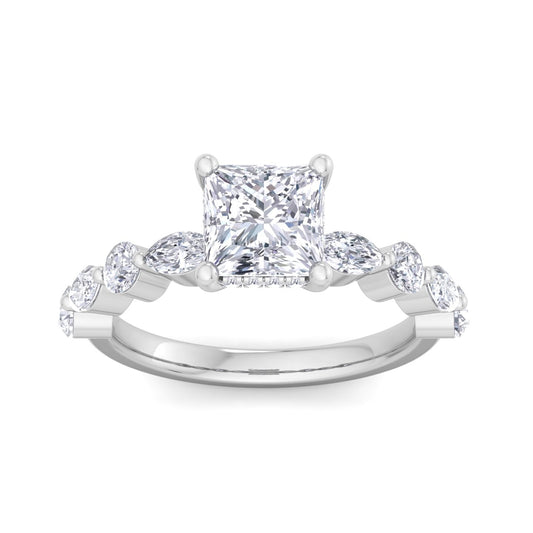 5.16 Carat Princess Cut Solitaire Diamond Engagement Ring – Luxury Diamond Jewelry