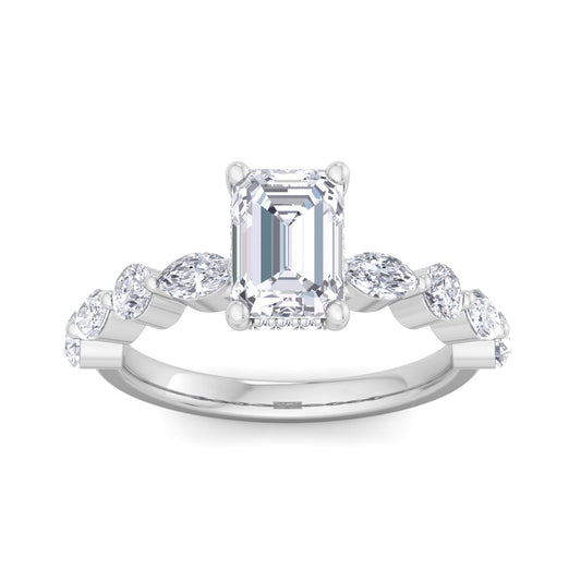 5.16 Carat Emerald Cut Solitaire Diamond Engagement Ring – Luxury Diamond Jewelry