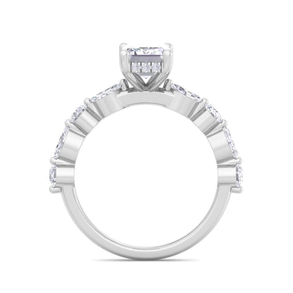 5.16 Carat Emerald Cut Solitaire Diamond Engagement Ring – Luxury Diamond Jewelry
