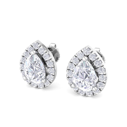 1.60 Carat Pear Cut Diamond Studs Earrings – Luxury Diamond Jewelry