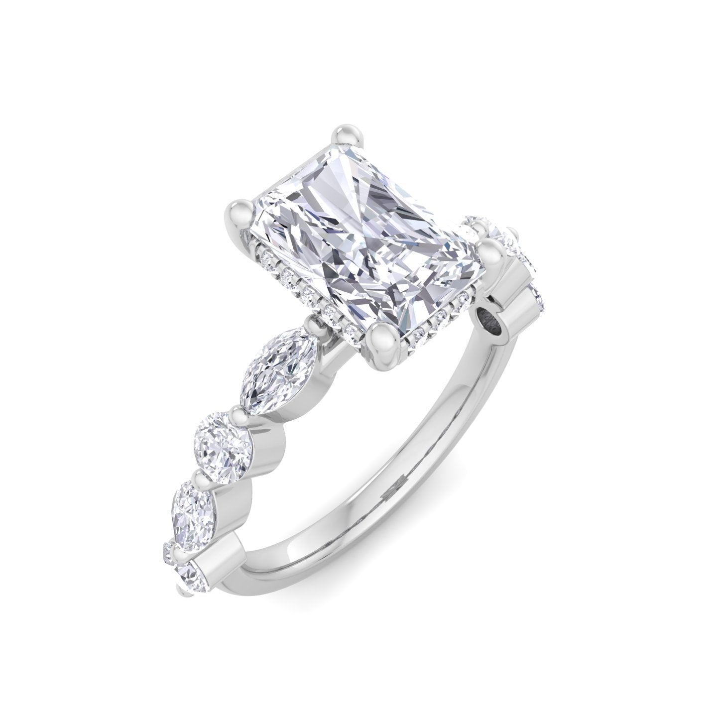 5.16 carat radiant cut solitaire diamond engagement ring – luxury diamond jewelry