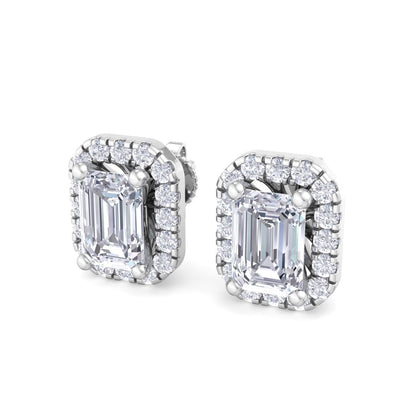 1.64 Carat Emerald Cut Diamond Studs Earrings – Luxury Diamond Jewelry