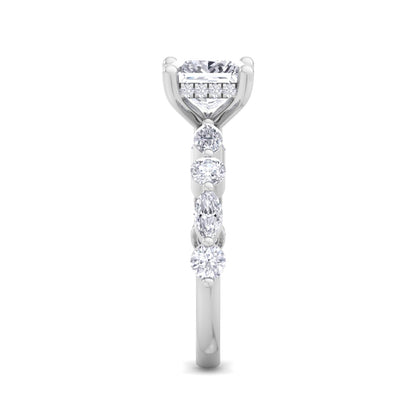 5.16 Carat Princess Cut Solitaire Diamond Engagement Ring – Luxury Diamond Jewelry