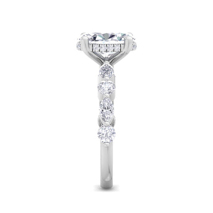 5.14 Carat Oval Cut Solitaire Diamond Engagement Ring – Luxury Diamond Jewelry