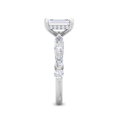 5.16 Carat Emerald Cut Solitaire Diamond Engagement Ring – Luxury Diamond Jewelry