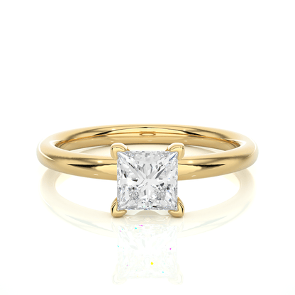 1 Carat Elena Charm Princess Cut Diamond Solitaire Engagement Ring for Women – Classic Bridal Jewelry