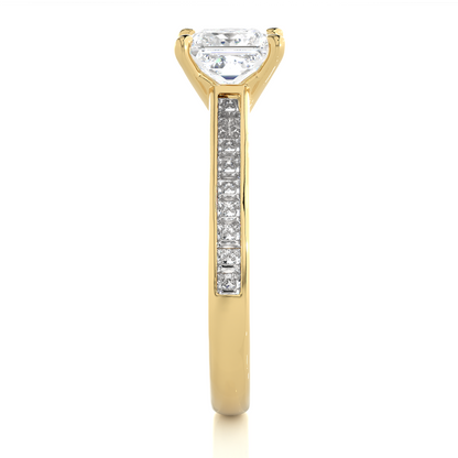 1.18 Carat Princess Cut Solitaire Diamond Engagement Ring for Women – Elegant Bridal Jewelry