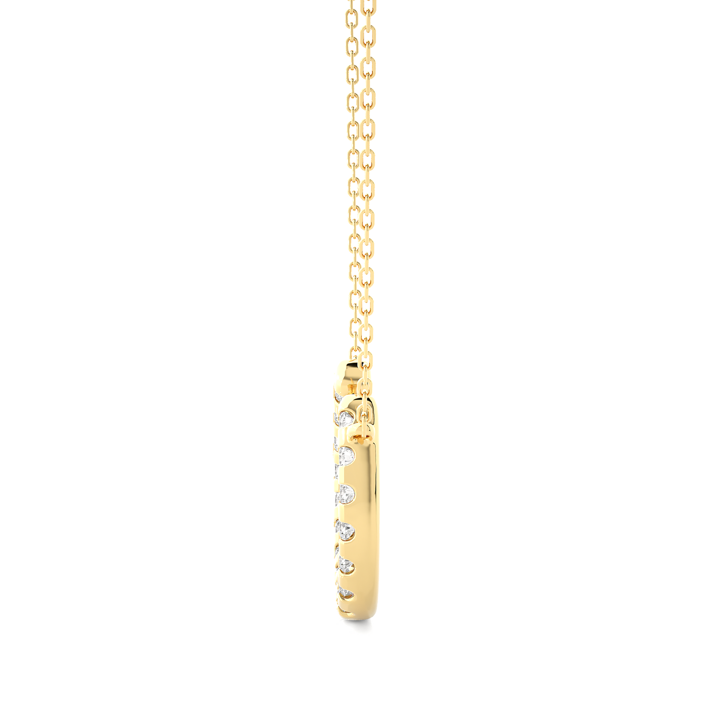 luminous round diamond pendant