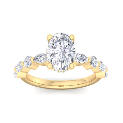5.14 Carat Oval Cut Solitaire Diamond Engagement Ring – Luxury Diamond Jewelry