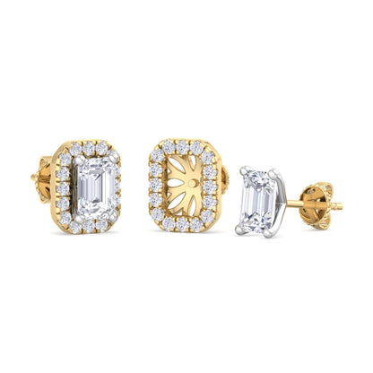 1.64 Carat Emerald Cut Diamond Studs Earrings – Luxury Diamond Jewelry