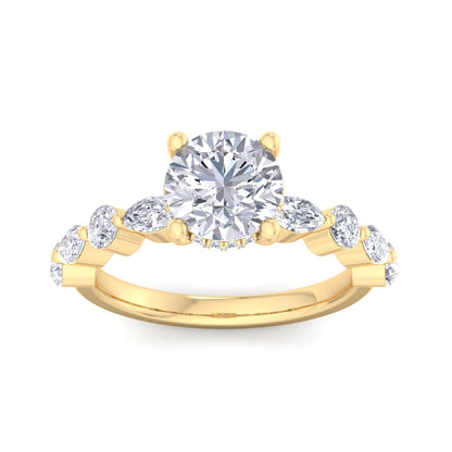 5.16 Carat Round Cut Solitaire Diamond Engagement Ring – Luxury Diamond Jewelry